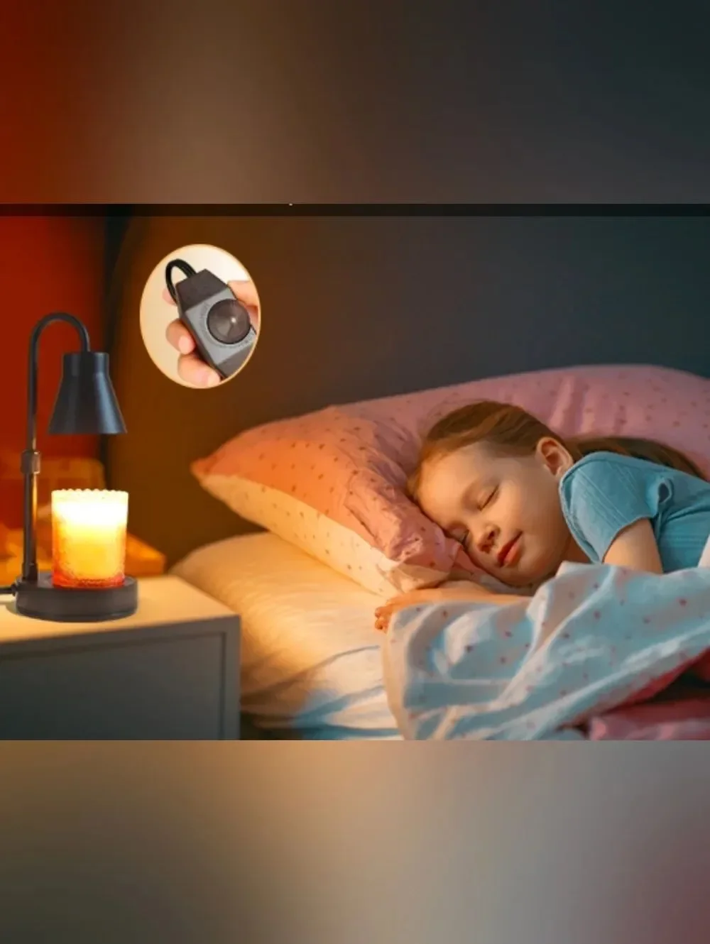 🔸️NIB Black Metal Adjustable Electric Candle Warming Lamp